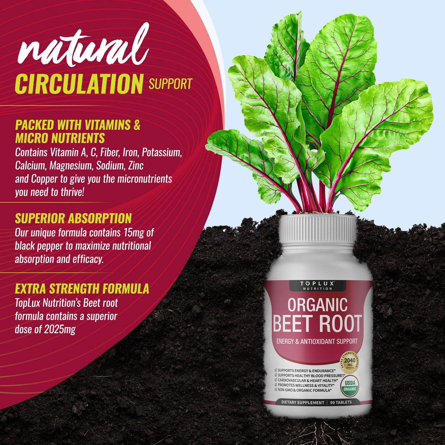 Organic Beet Root To Support Circulation And Vitality*